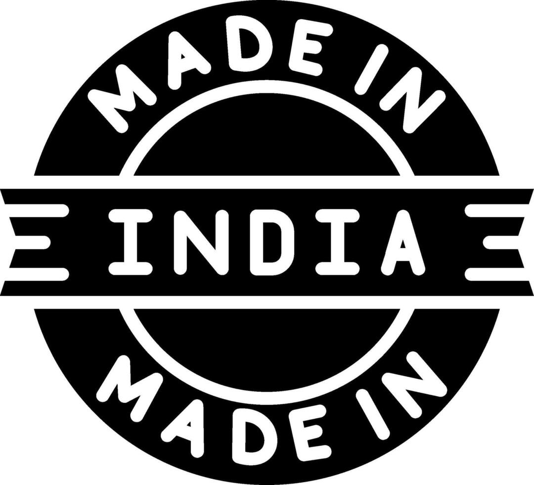 Made In India Glyph Icon vector