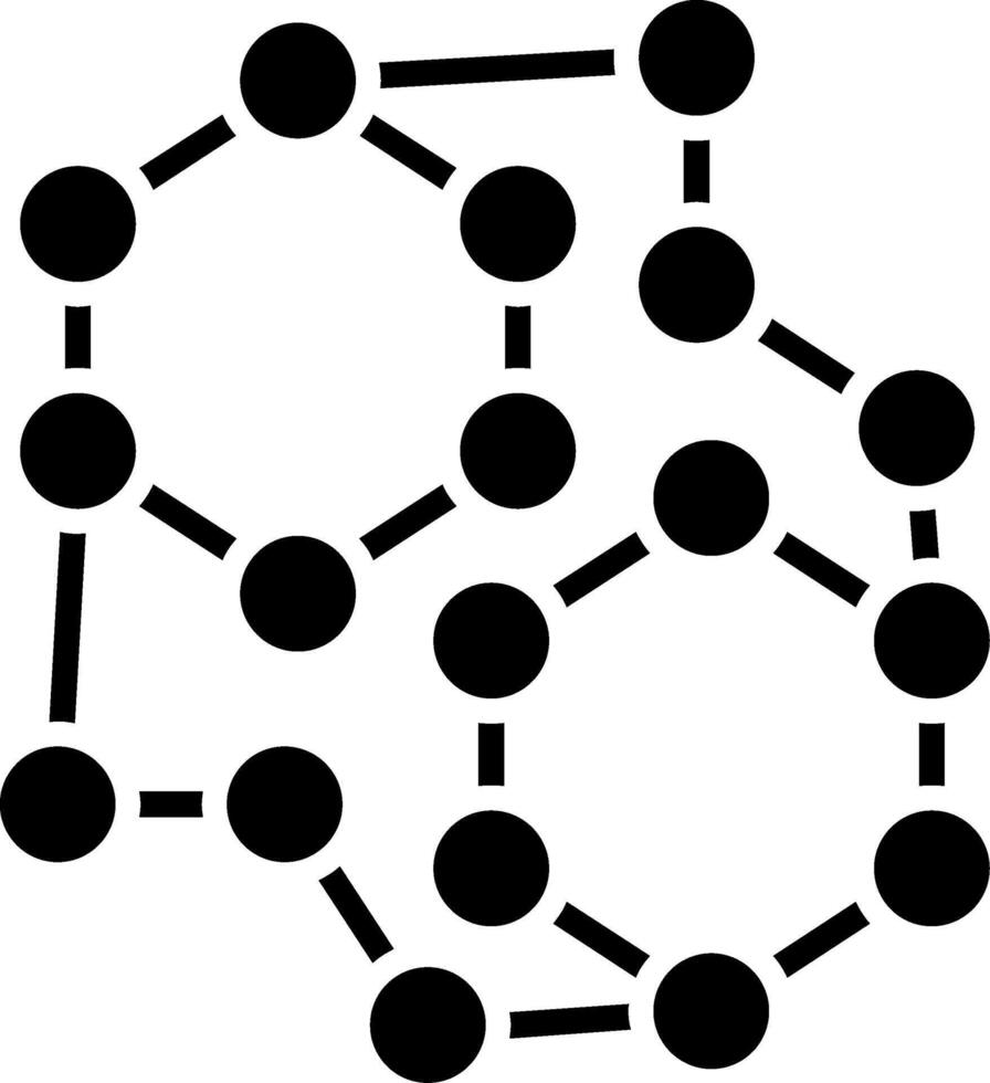 Molecular Glyph Icon vector