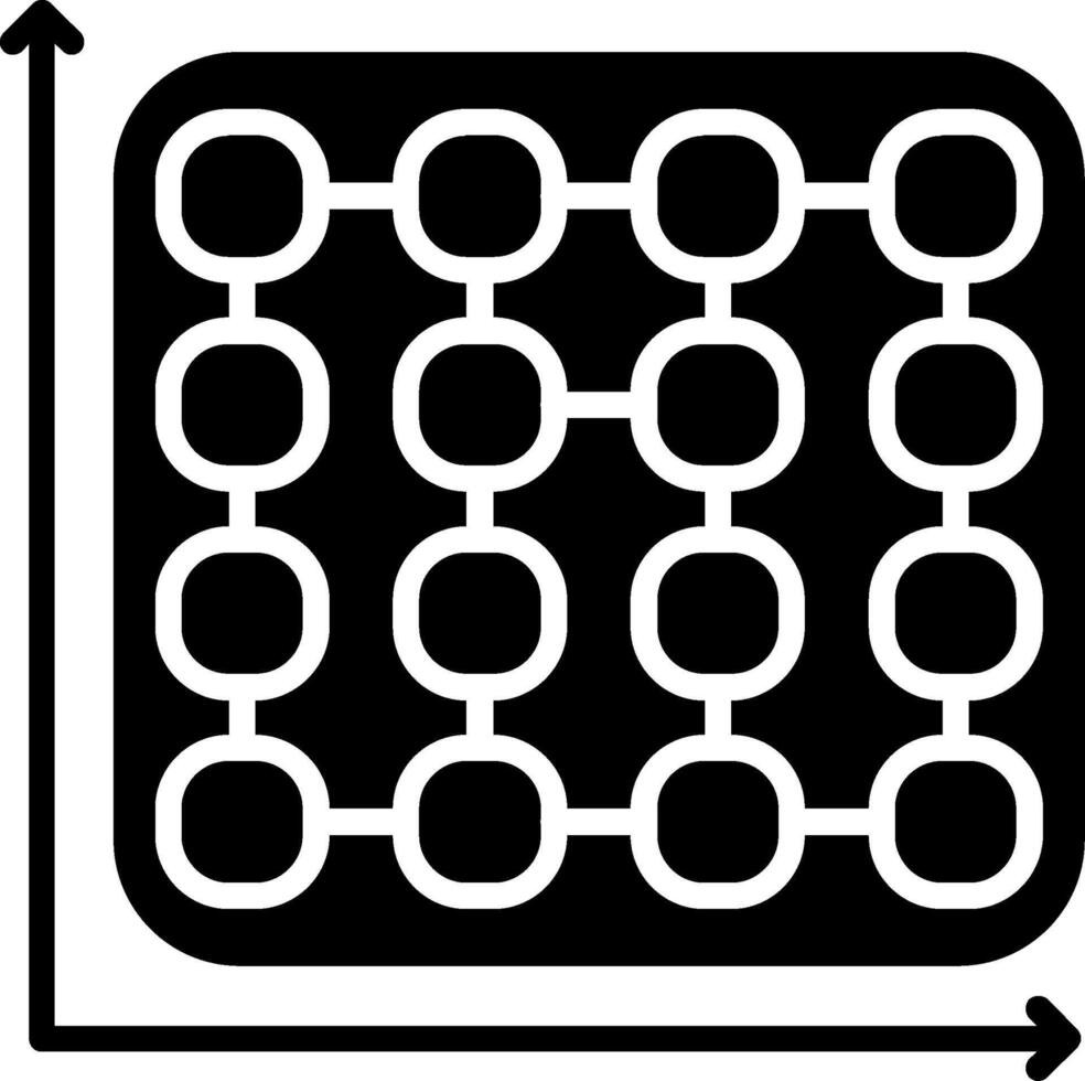 Matrix Glyph Icon vector