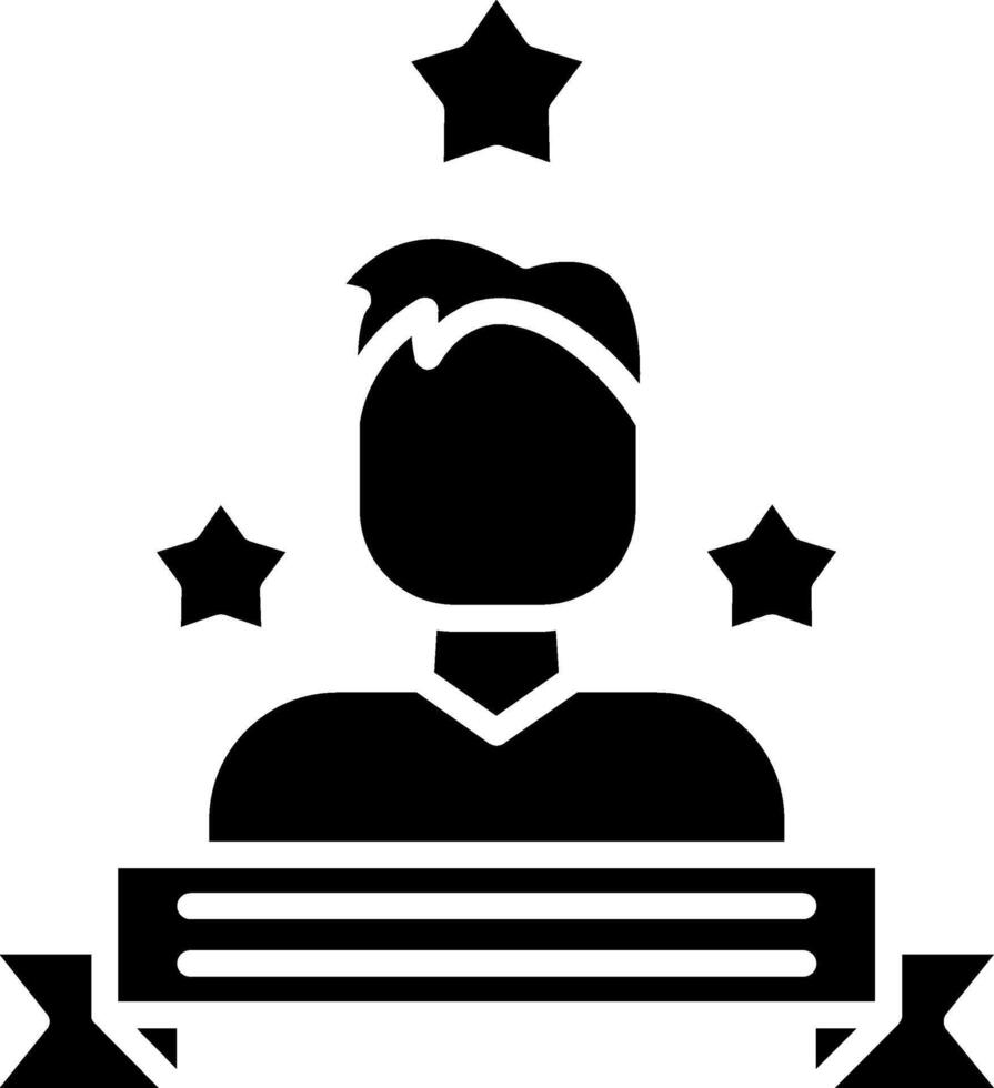 Personal Branding Glyph Icon vector