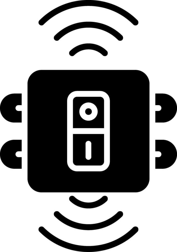 Magnetic Sensor Glyph Icon vector