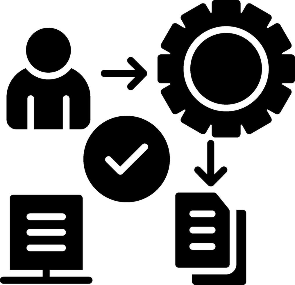 Onboarding Glyph Icon vector
