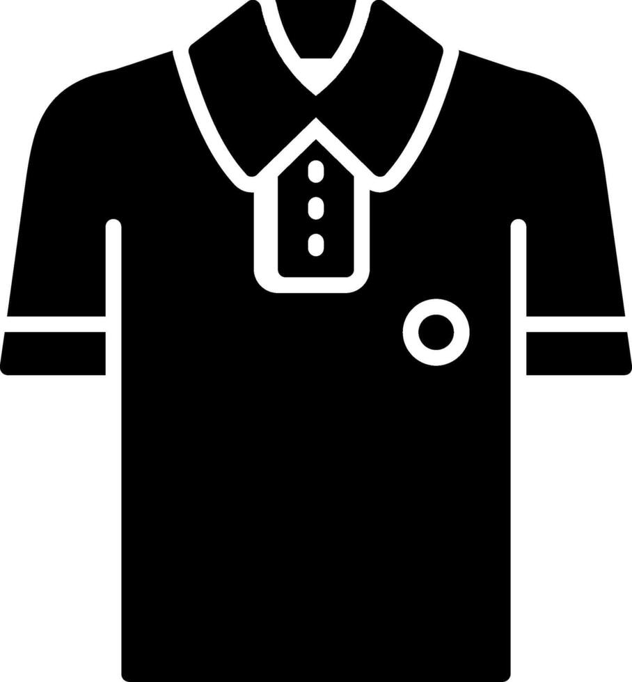 Polo Shirt Glyph Icon vector