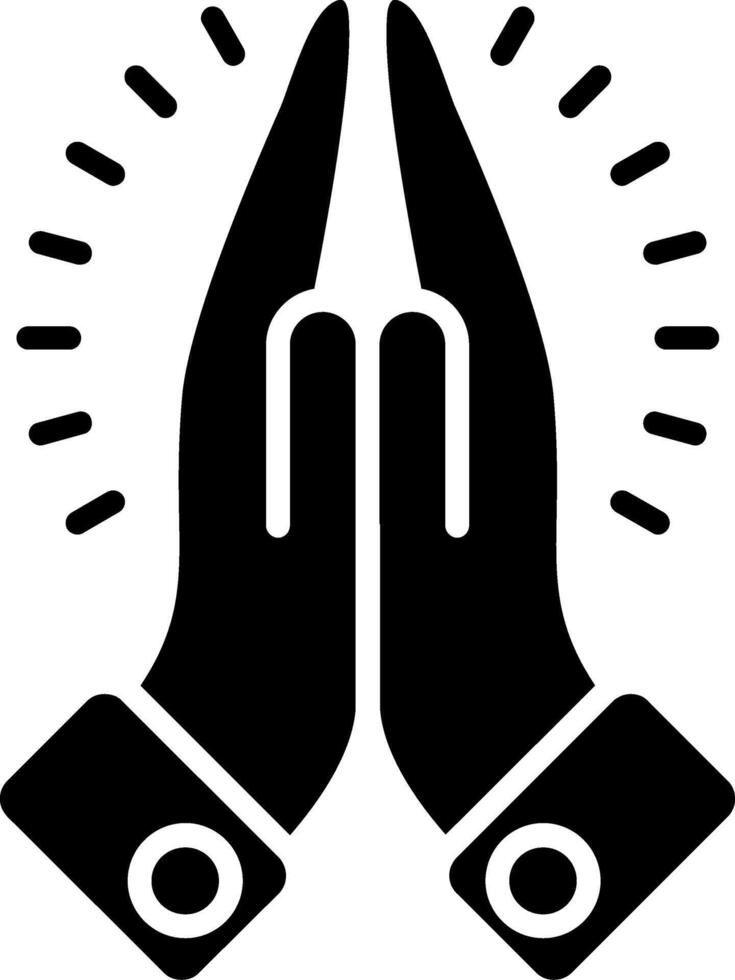 Praying Glyph Icon vector