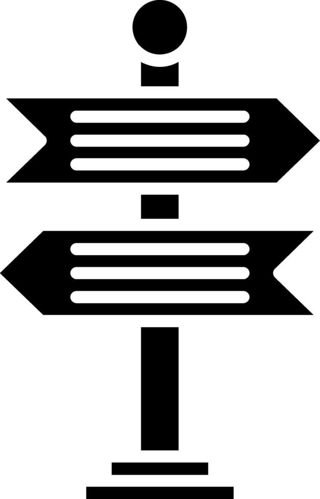 Road Sign Glyph Icon vector