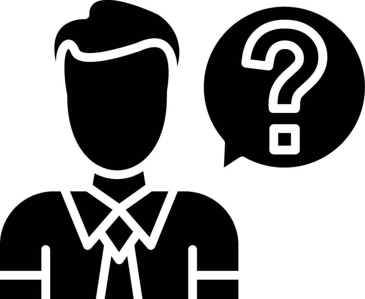 Question Glyph Icon vector