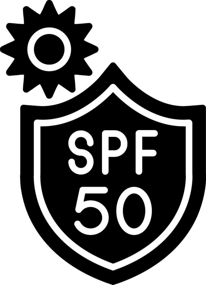 Spf 50 Glyph Icon vector