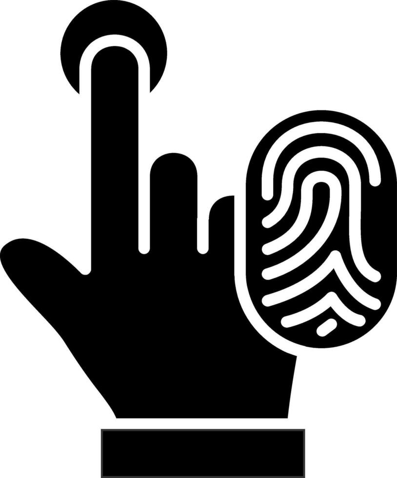 Touch Id Glyph Icon vector