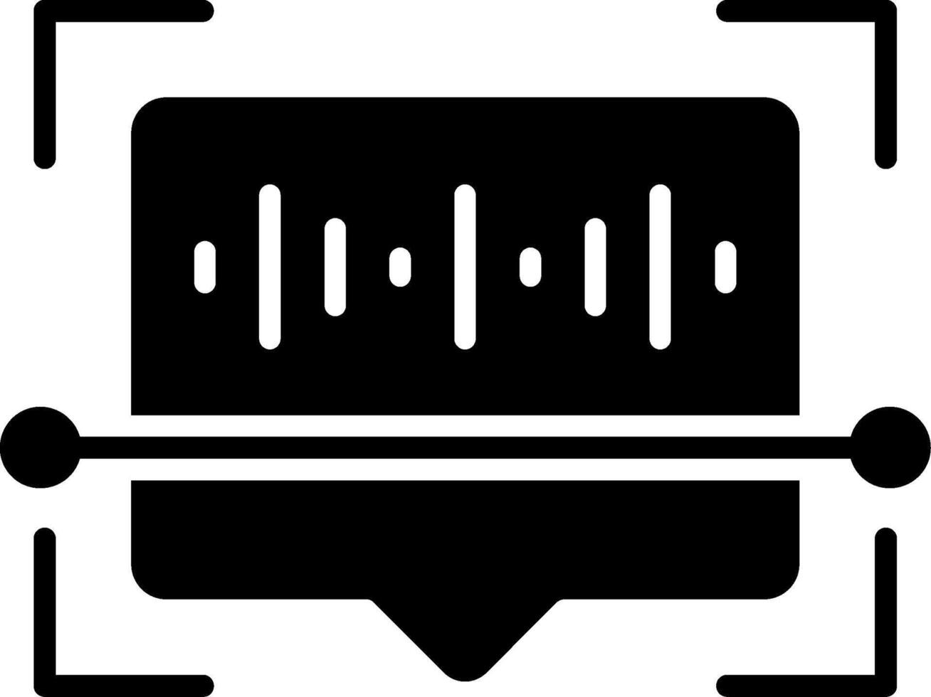 Voice Recognition Glyph Icon vector