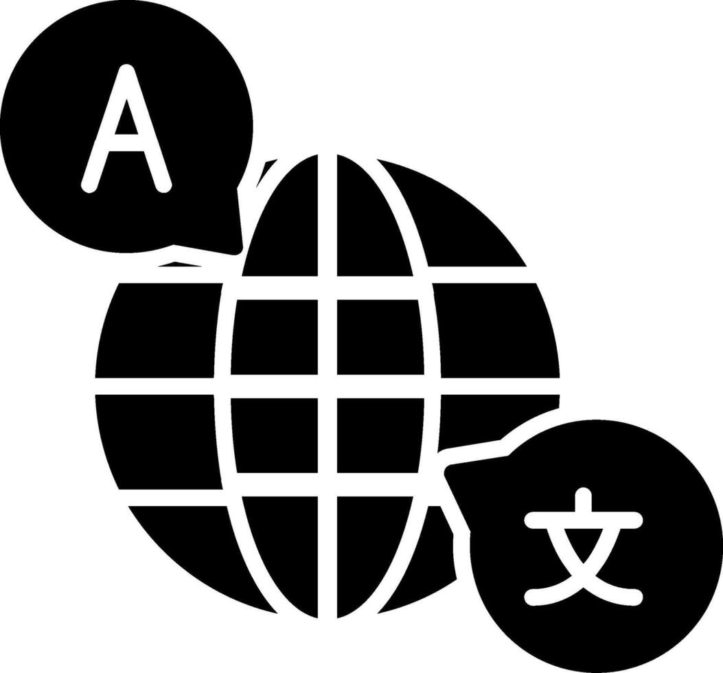 translate Glyph Icon vector