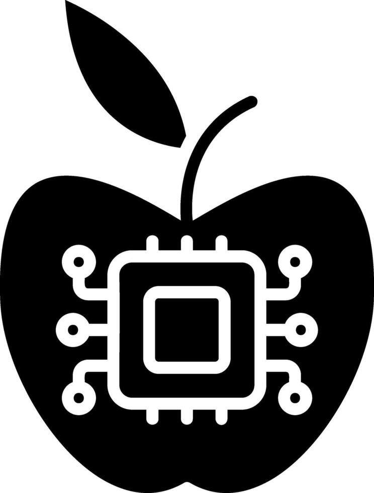 Artificial Intelligence Glyph Icon vector