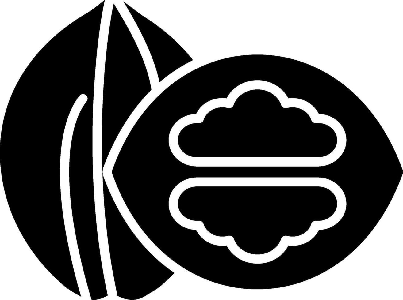 Walnut Glyph Icon vector