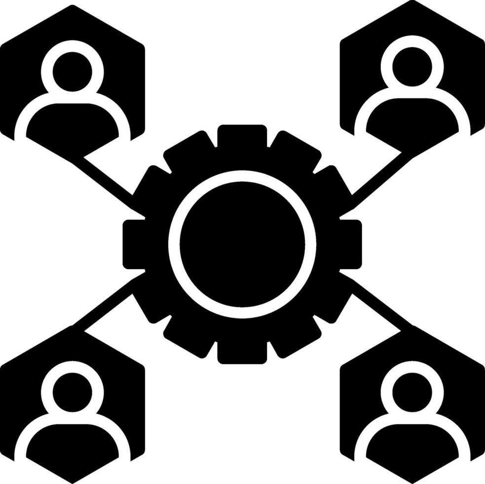 Collaboration Glyph Icon vector