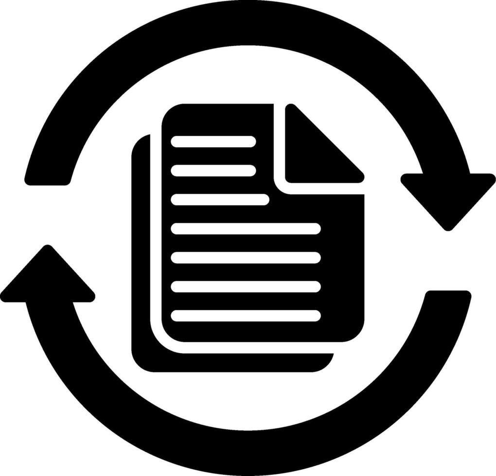 Data Glyph Icon vector