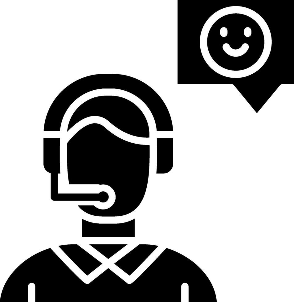 Customer Service Glyph Icon vector