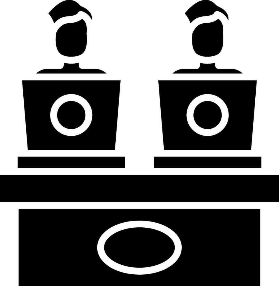 Coworking Glyph Icon vector
