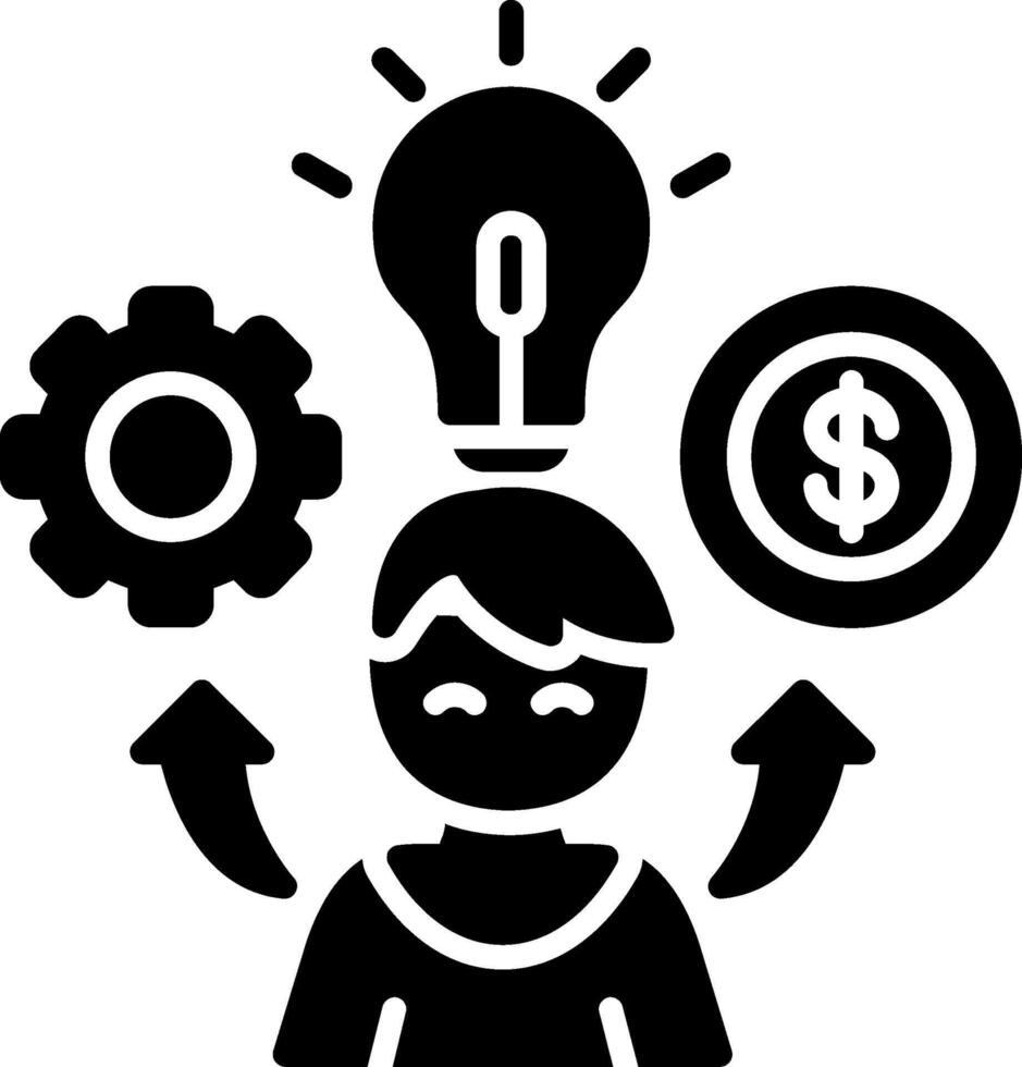Entrepreneurship Glyph Icon vector
