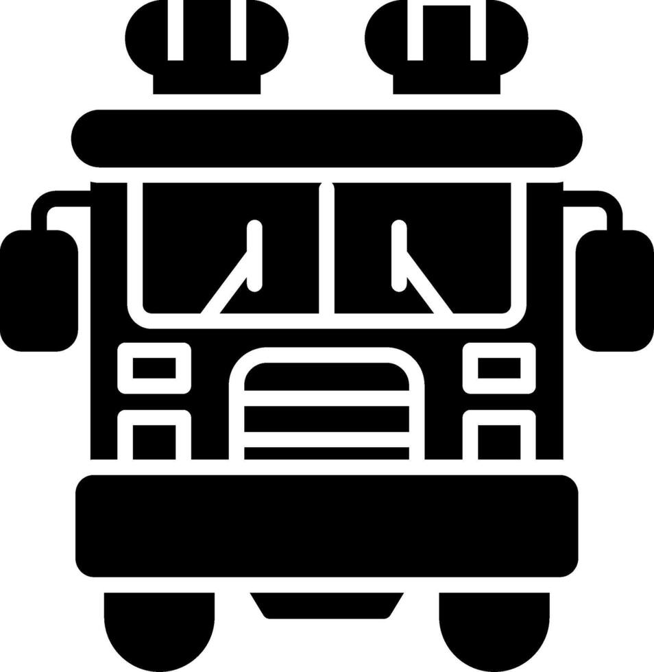 Fire Truck Glyph Icon vector