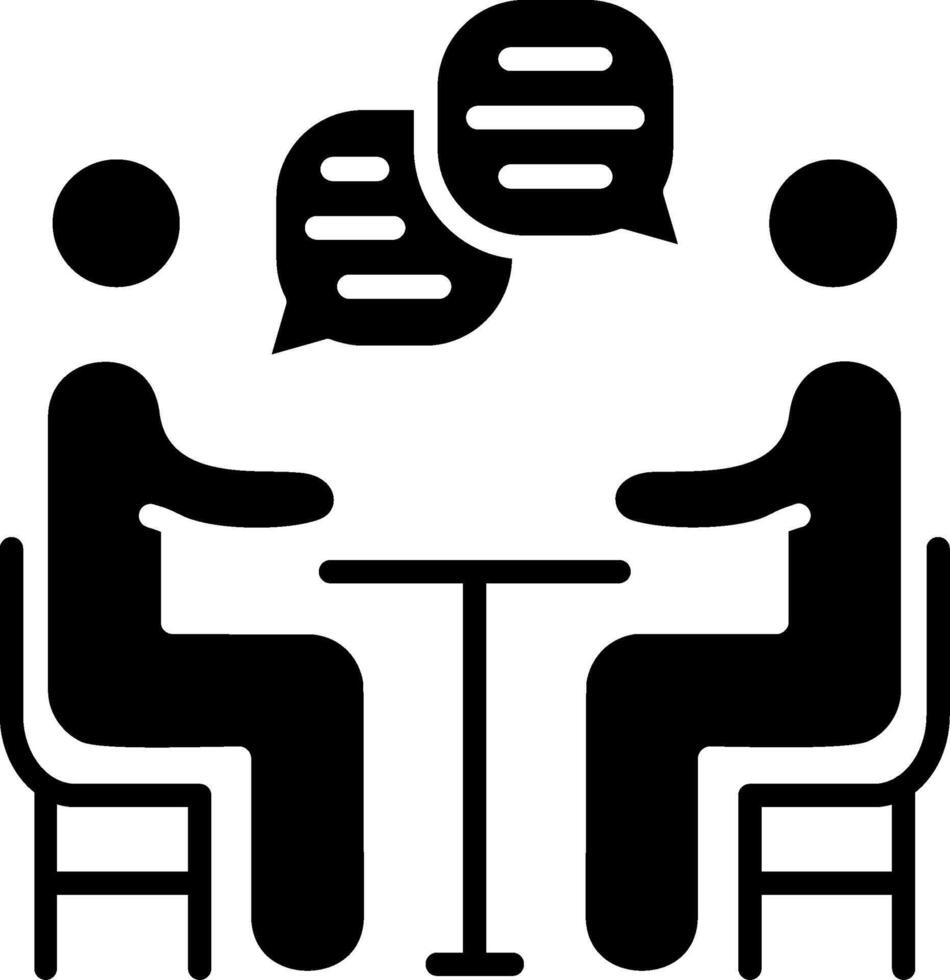 Coaching Glyph Icon vector