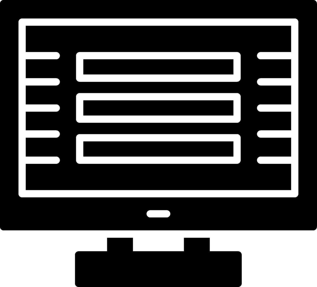 Computer Glyph Icon vector