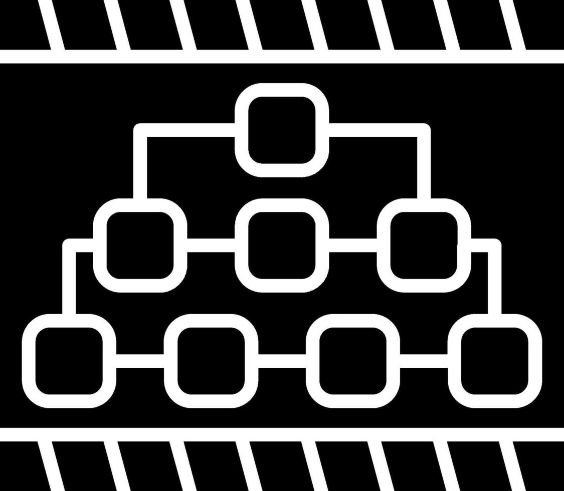 Hierarchy Structure Glyph Icon vector