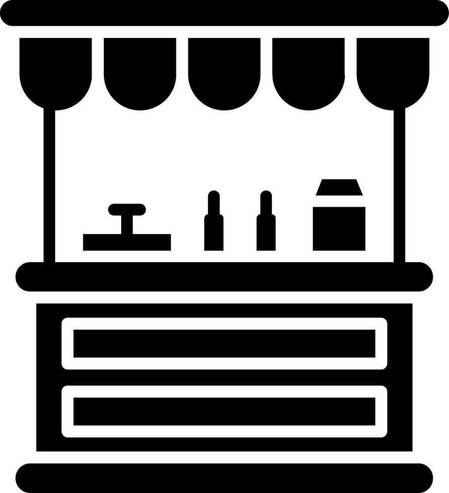 Food Stand Glyph Icon vector