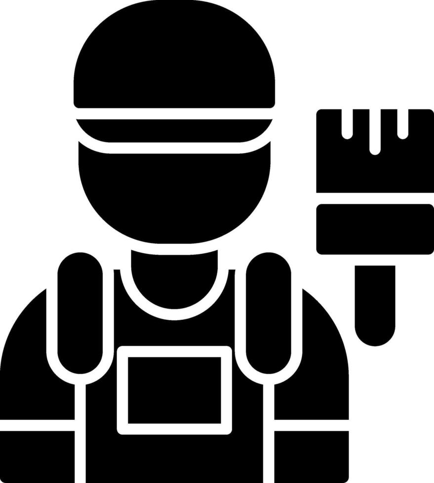 Painter Glyph Icon vector