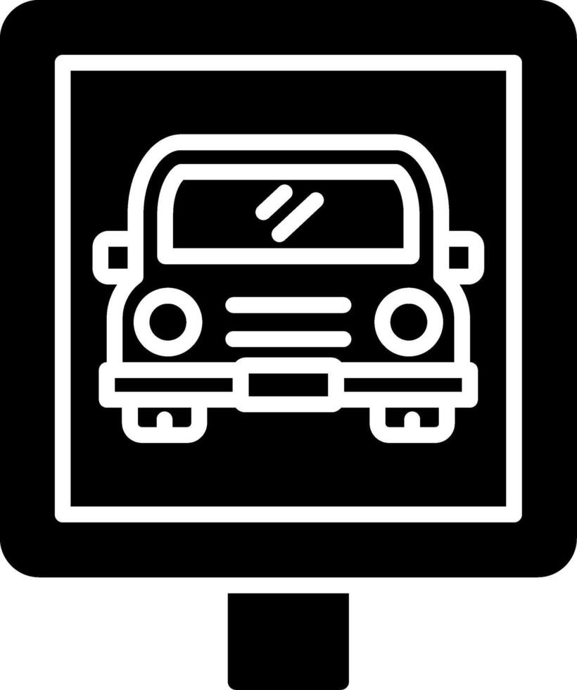 Parking Area Glyph Icon vector