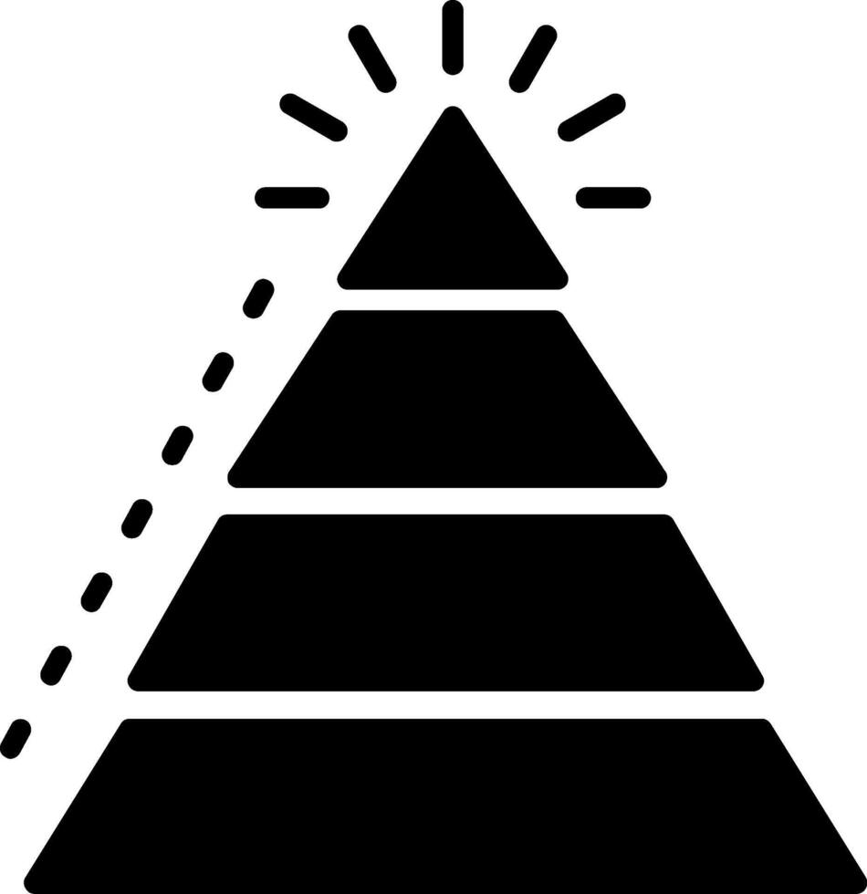 Pyramid Chart Glyph Icon vector