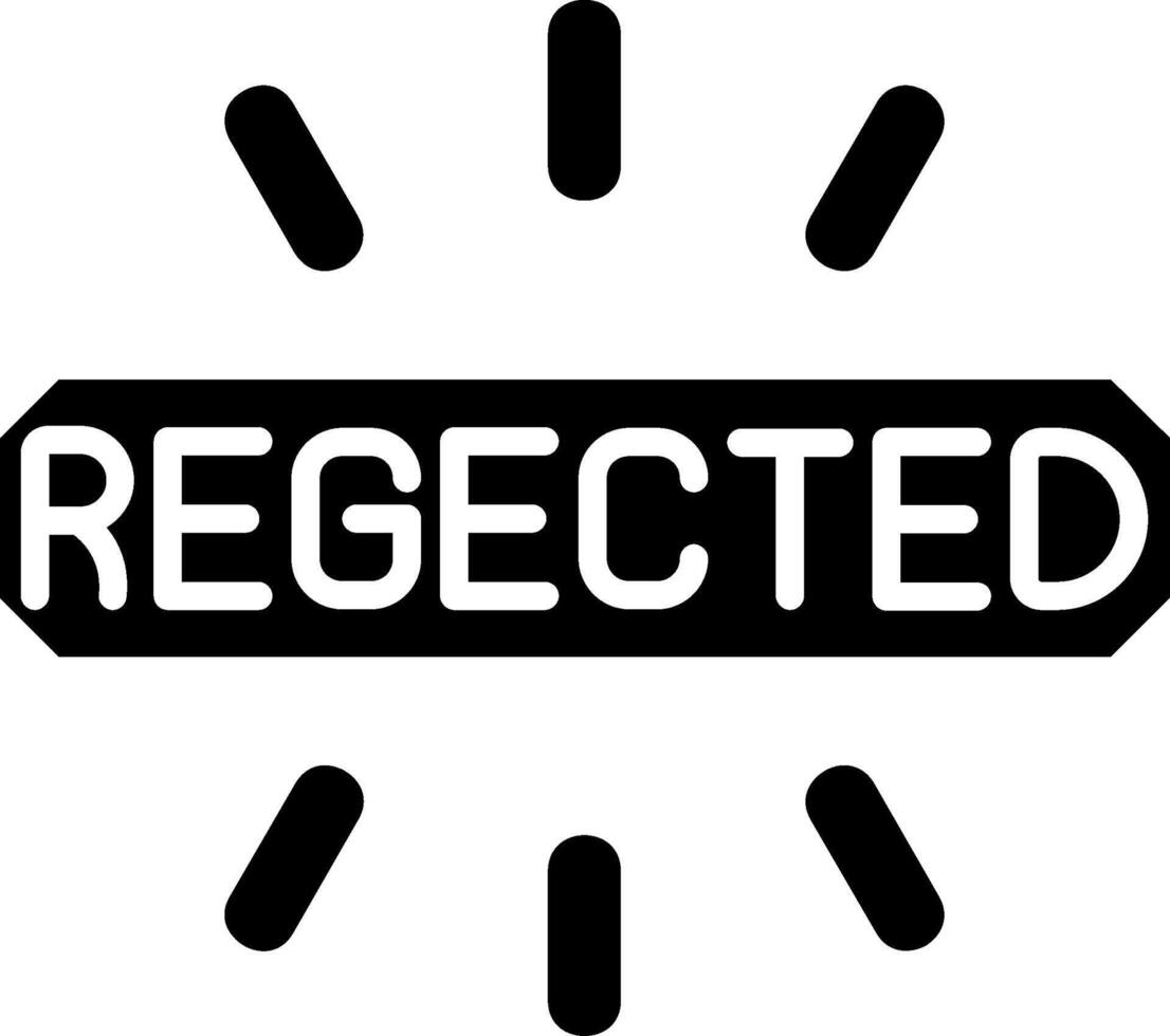 Rejected Glyph Icon vector