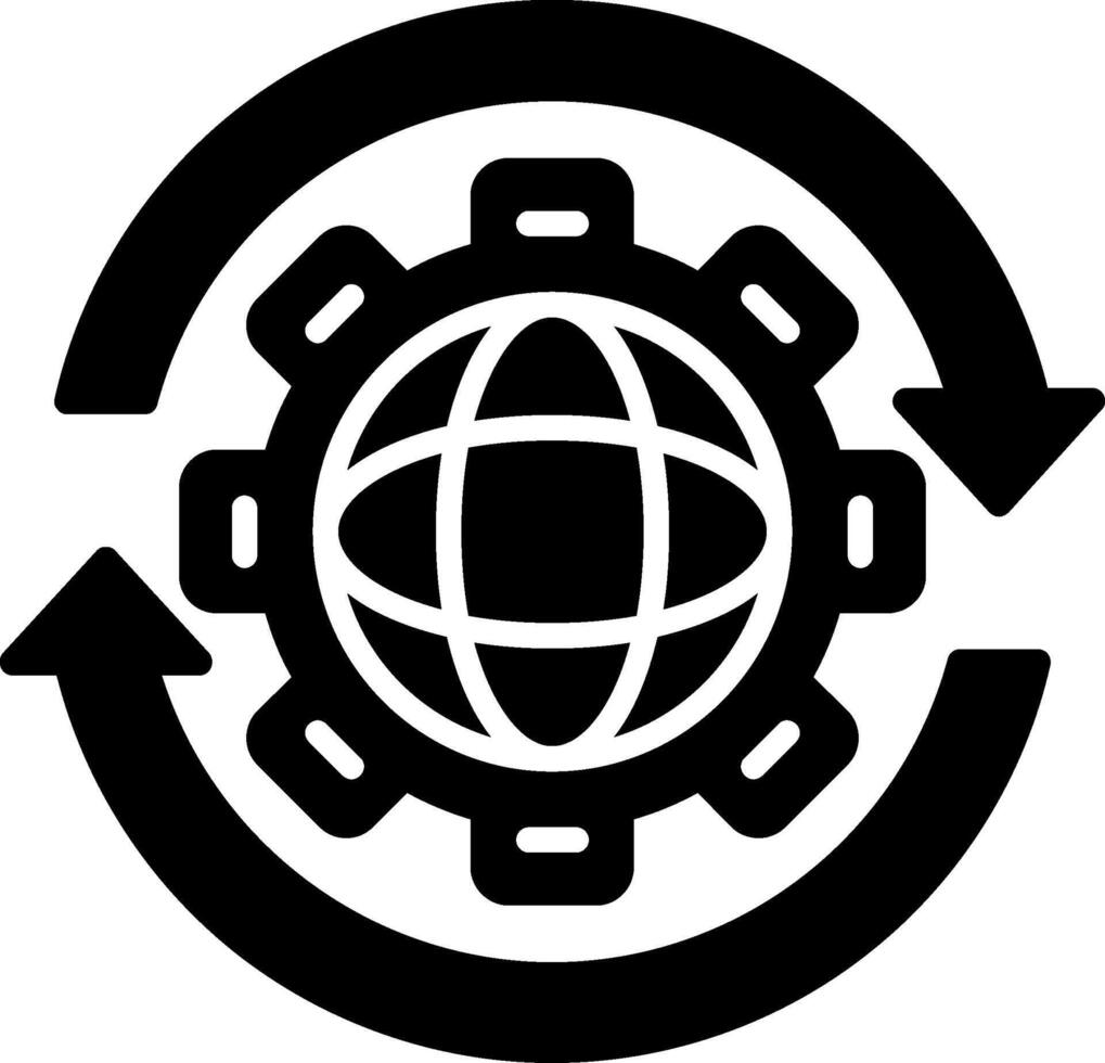 Refresh Glyph Icon vector