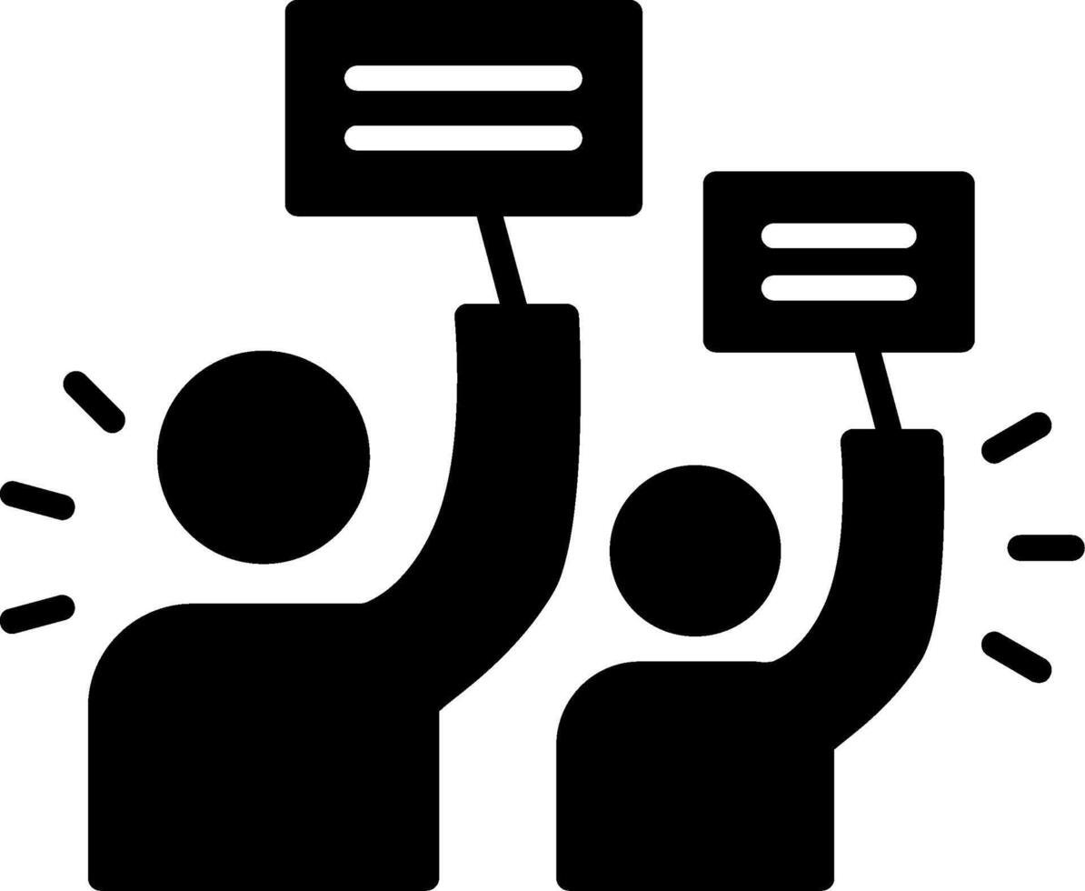 Protest Glyph Icon vector