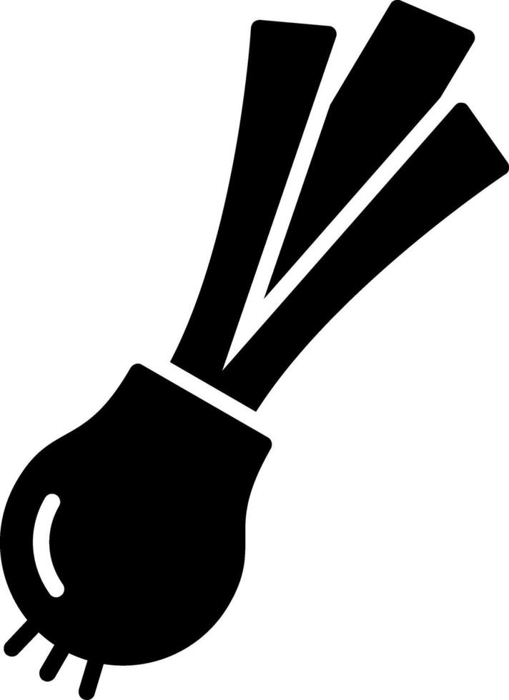 Scallion Glyph Icon vector