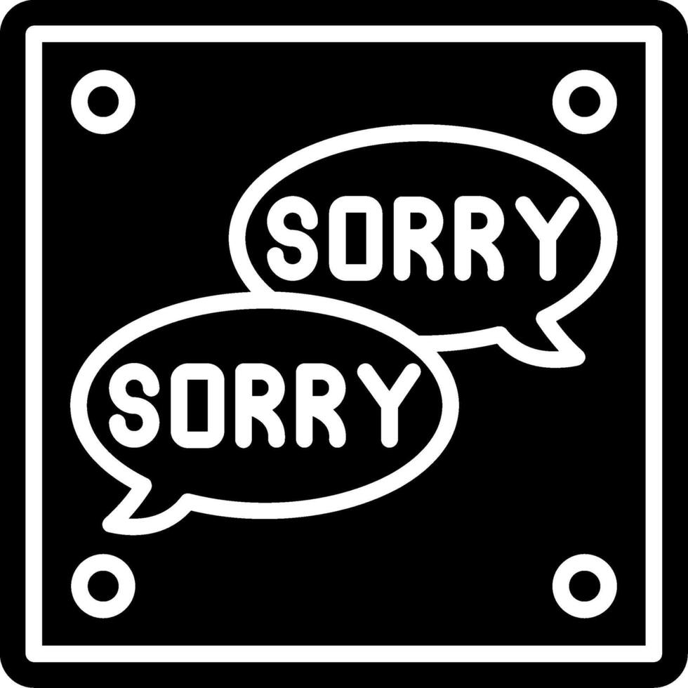 Sorry Glyph Icon vector