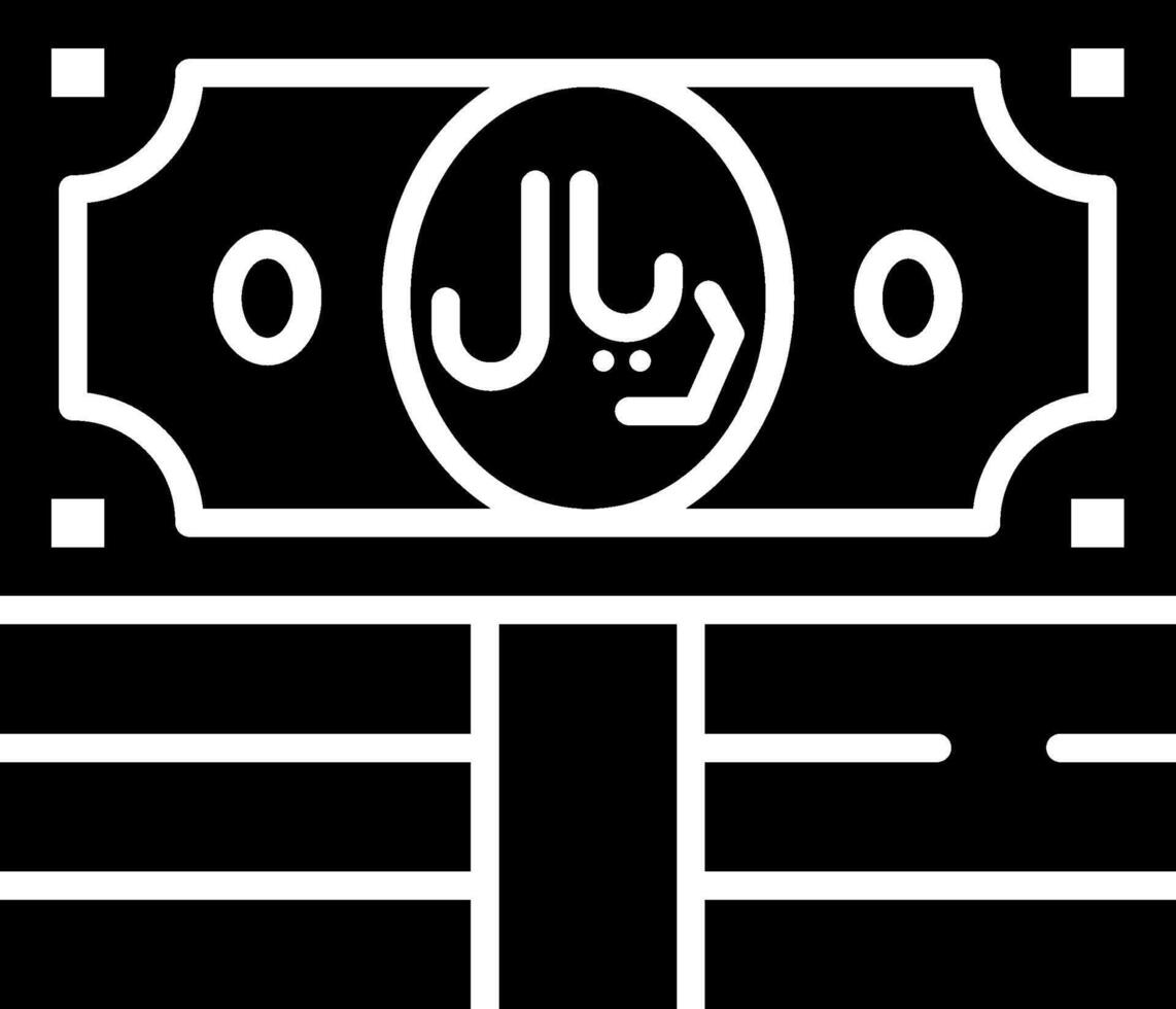 Riyal Glyph Icon vector