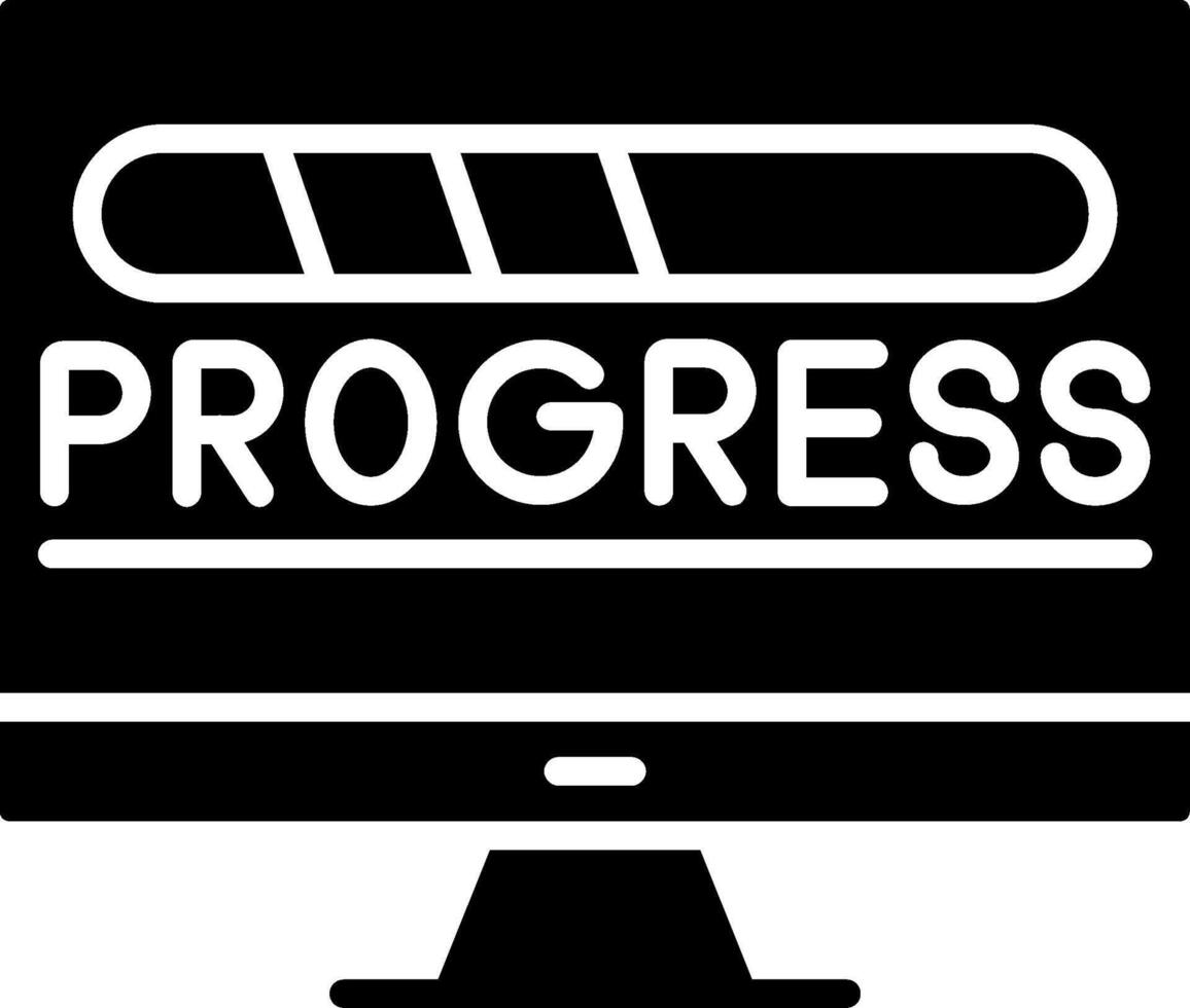 Progress Glyph Icon vector
