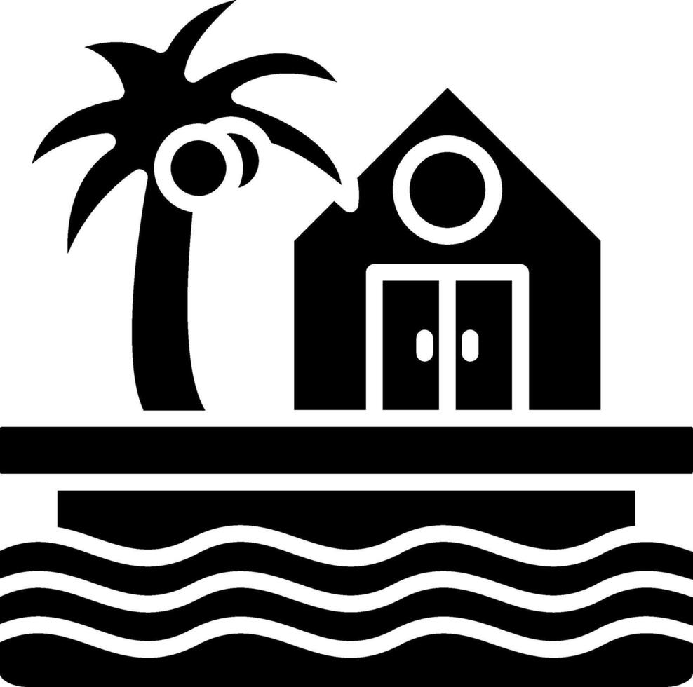 Resort Glyph Icon vector