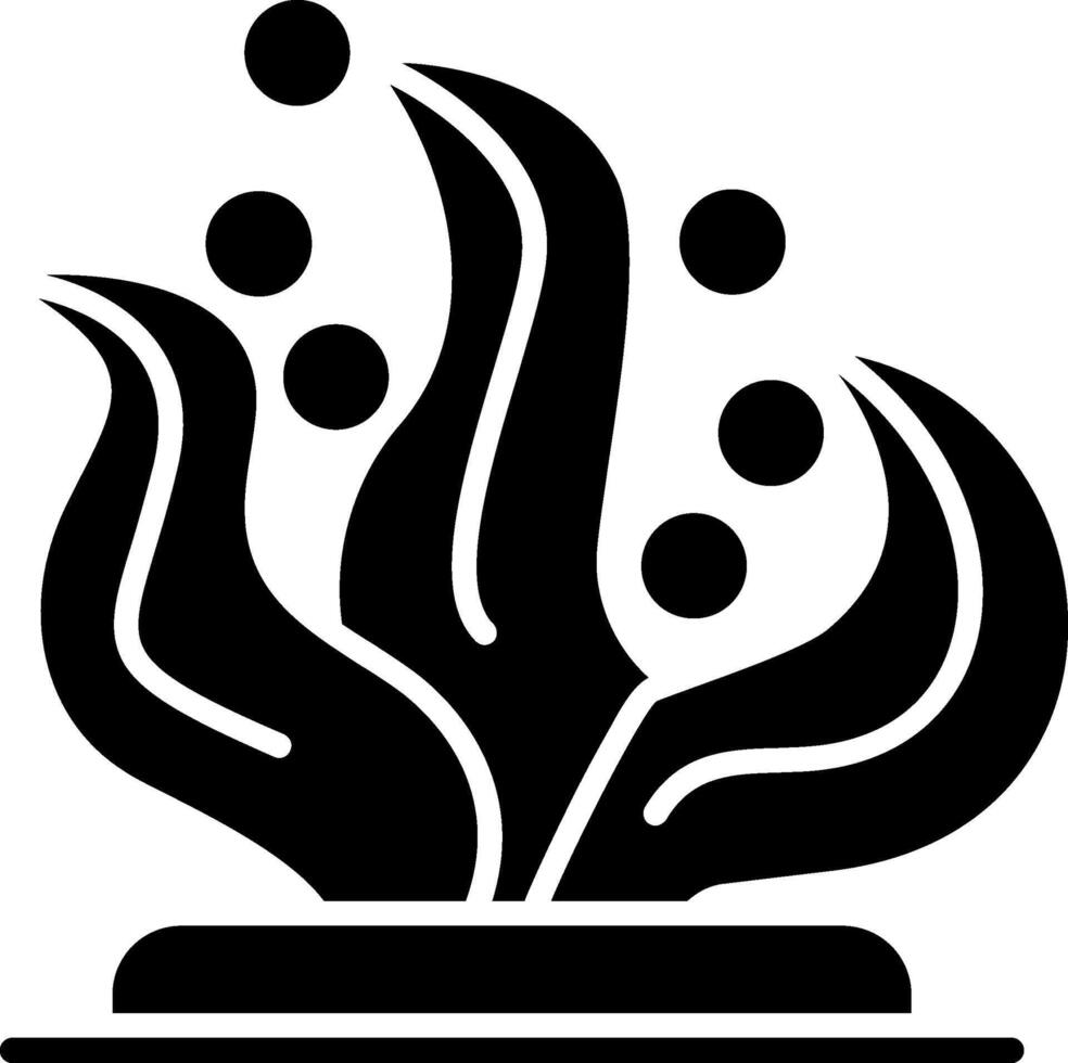 Seaweed Glyph Icon vector
