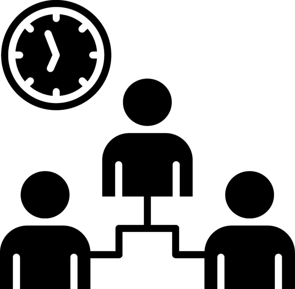 Teamwork Glyph Icon vector