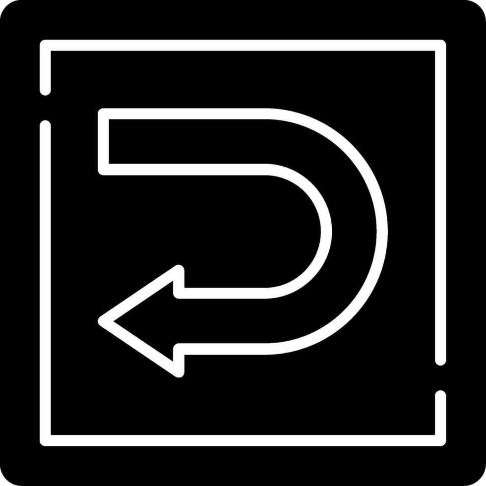 Undo Glyph Icon vector
