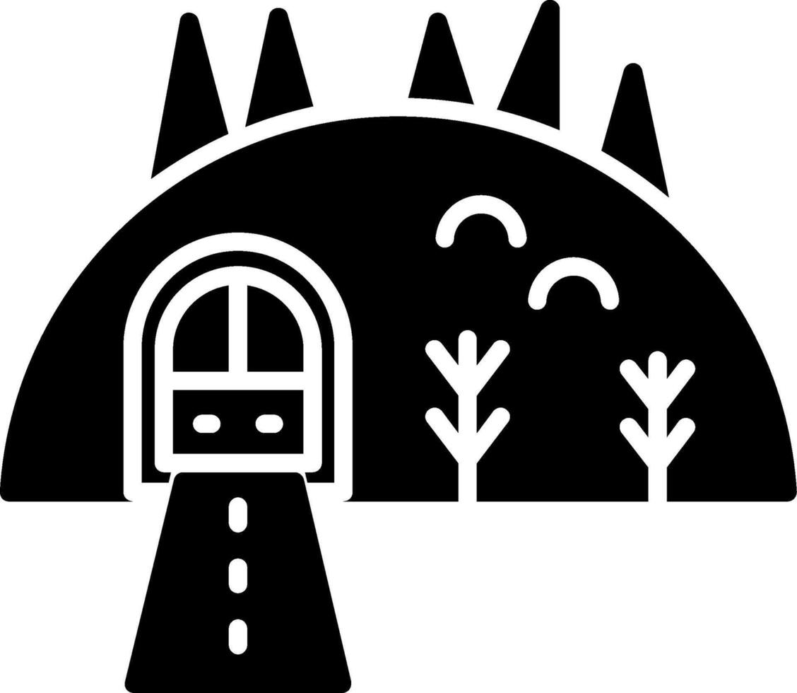 Tunnel Glyph Icon vector