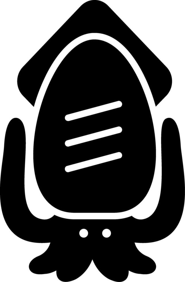Squid Glyph Icon vector