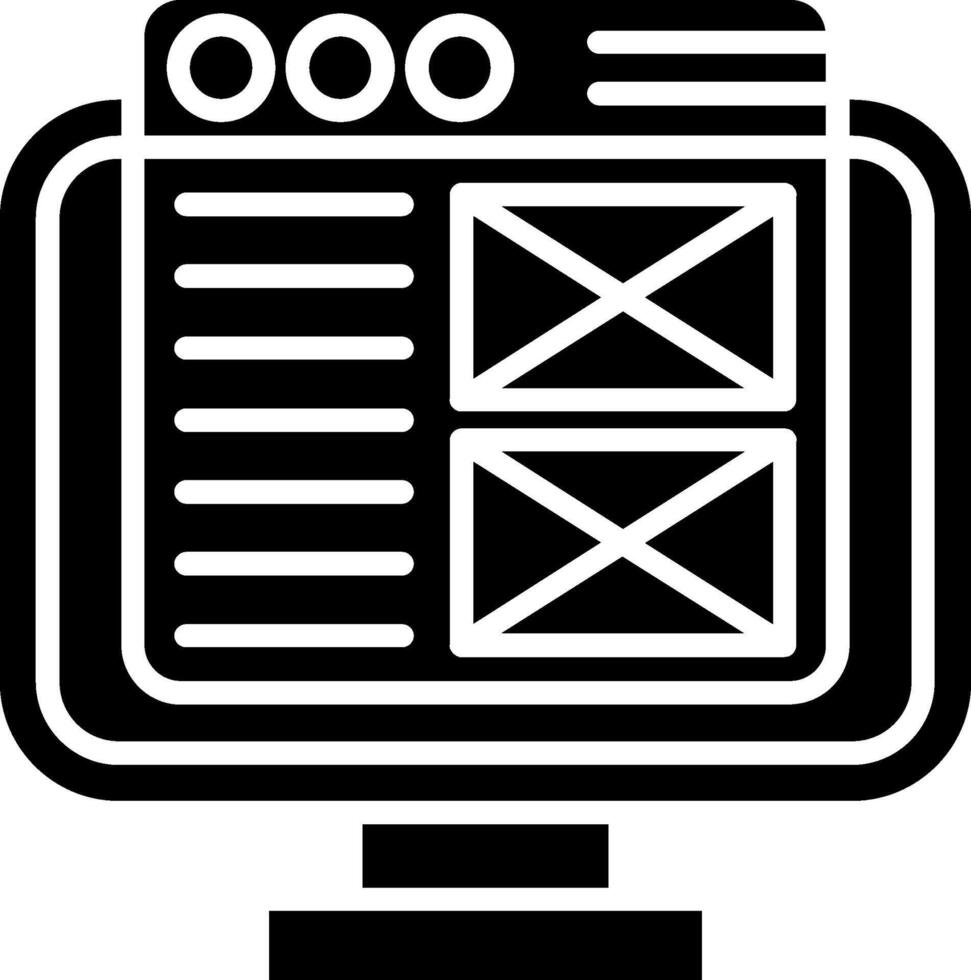 Web Design Glyph Icon vector