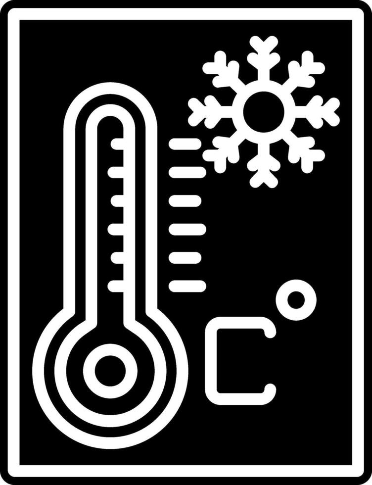 Thermometer Glyph Icon vector