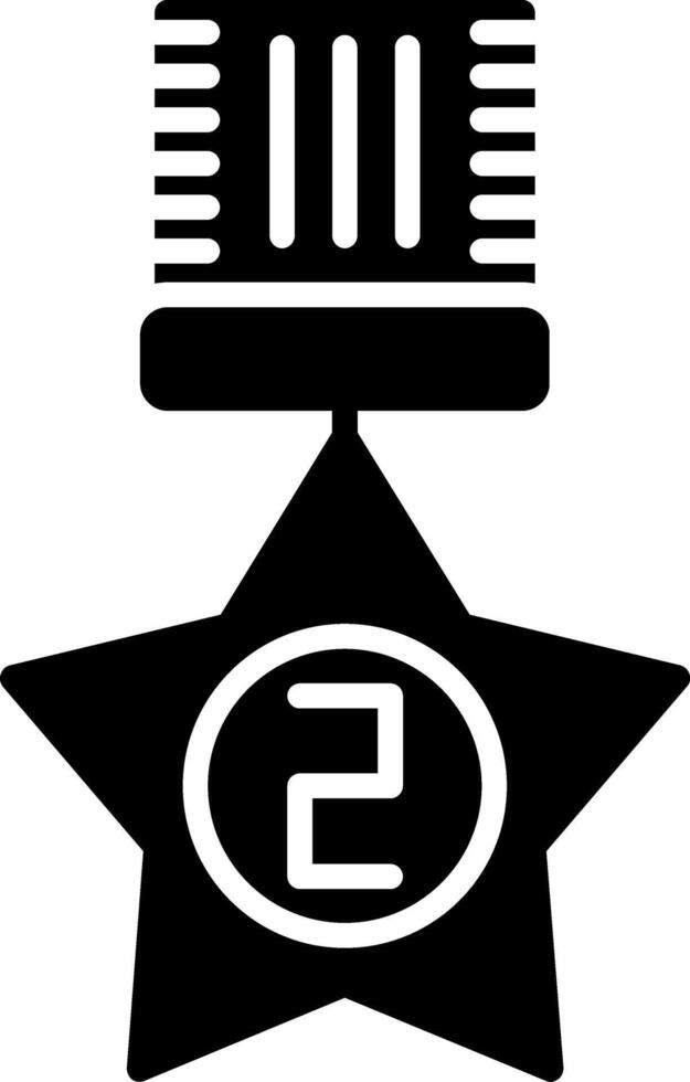 2nd Prize Glyph Icon vector