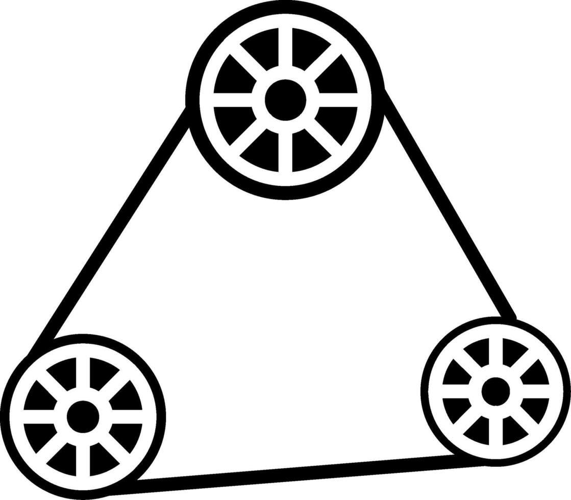 Belt Drive Kit Glyph Icon vector
