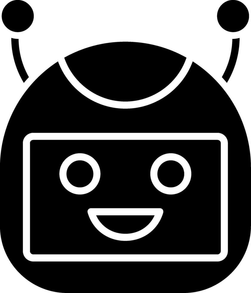Bot Glyph Icon vector