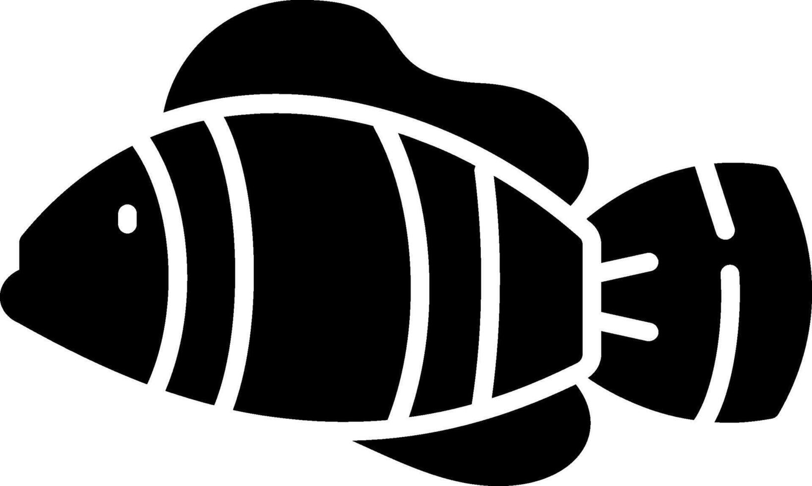 Clownfish Glyph Icon vector