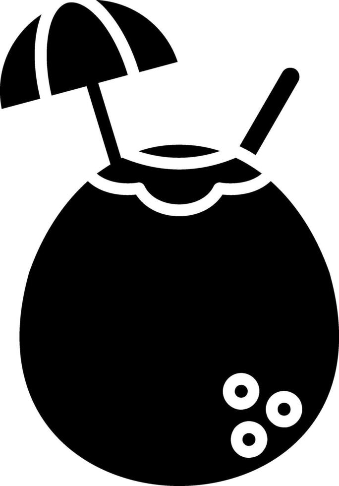 Coconut Glyph Icon vector