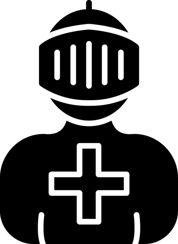 Crusader Glyph Icon vector